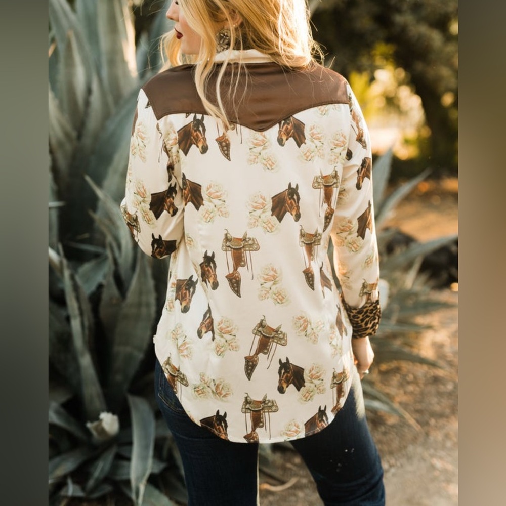 Rodeo Quincy El Caballo Button Up